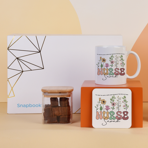 Mug, Coaster and a Jar of Chocolates