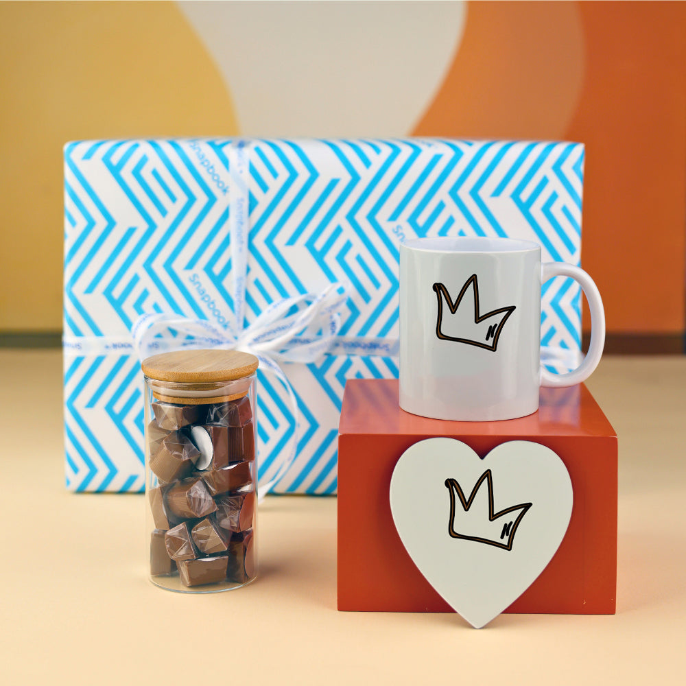 Mug, Coaster & Chocolate Set