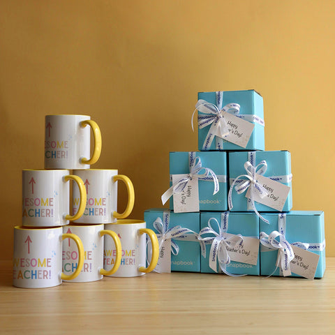 Set of 6 Yellow Mugs