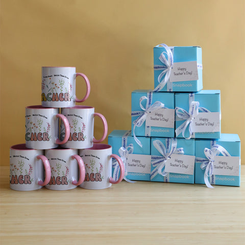 Set of 6 Pink Mugs