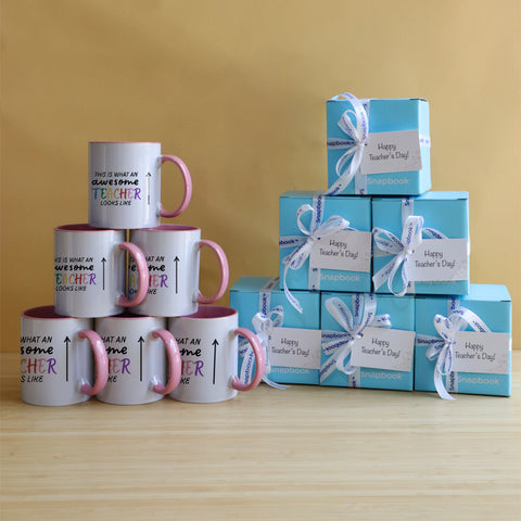 Set of 6 Pink Mugs
