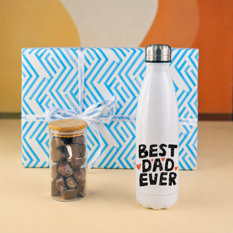 Steel Bottle and Jar of Chocolates