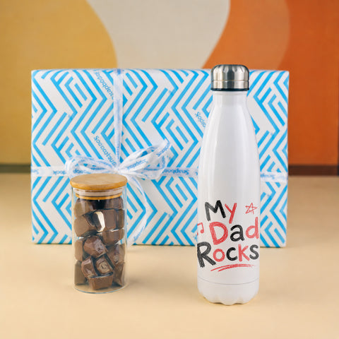 Steel Bottle and Jar of Chocolates