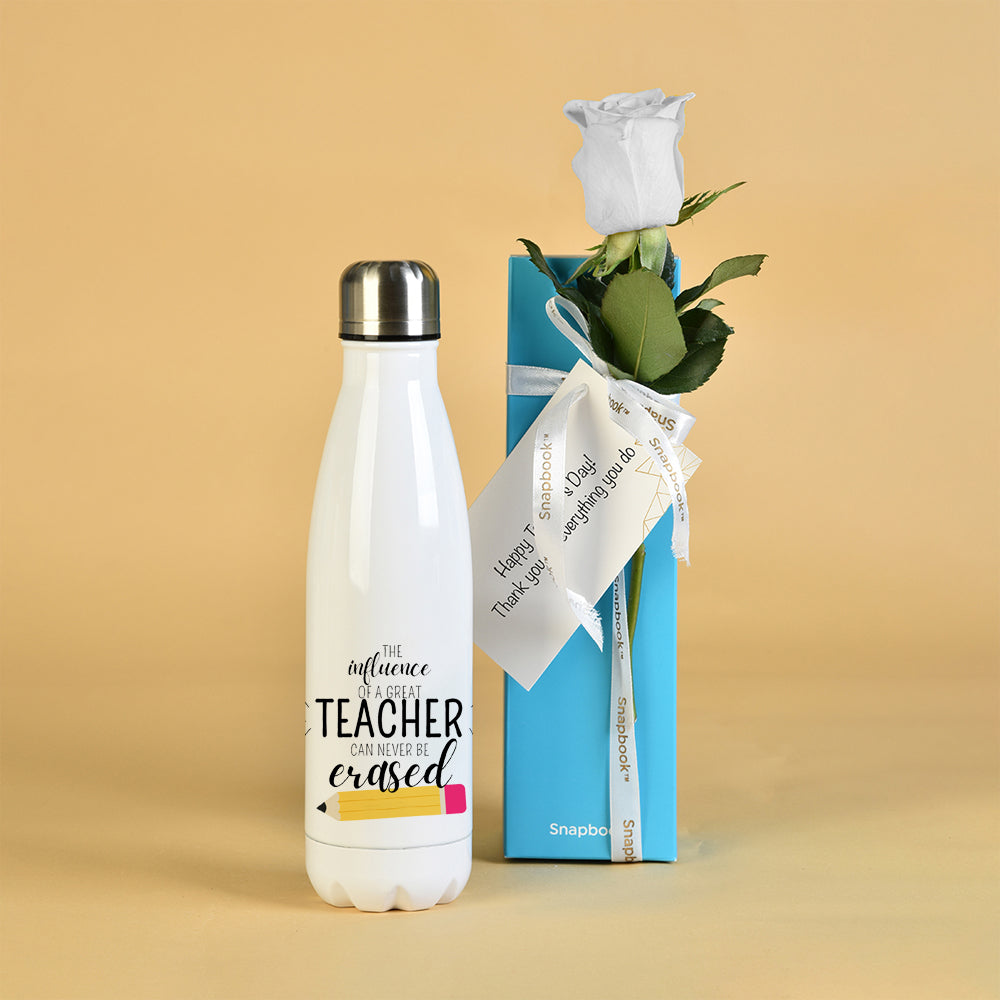 Steel Bottle with Rose