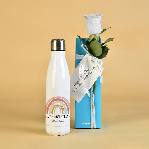 Steel Bottle with Rose