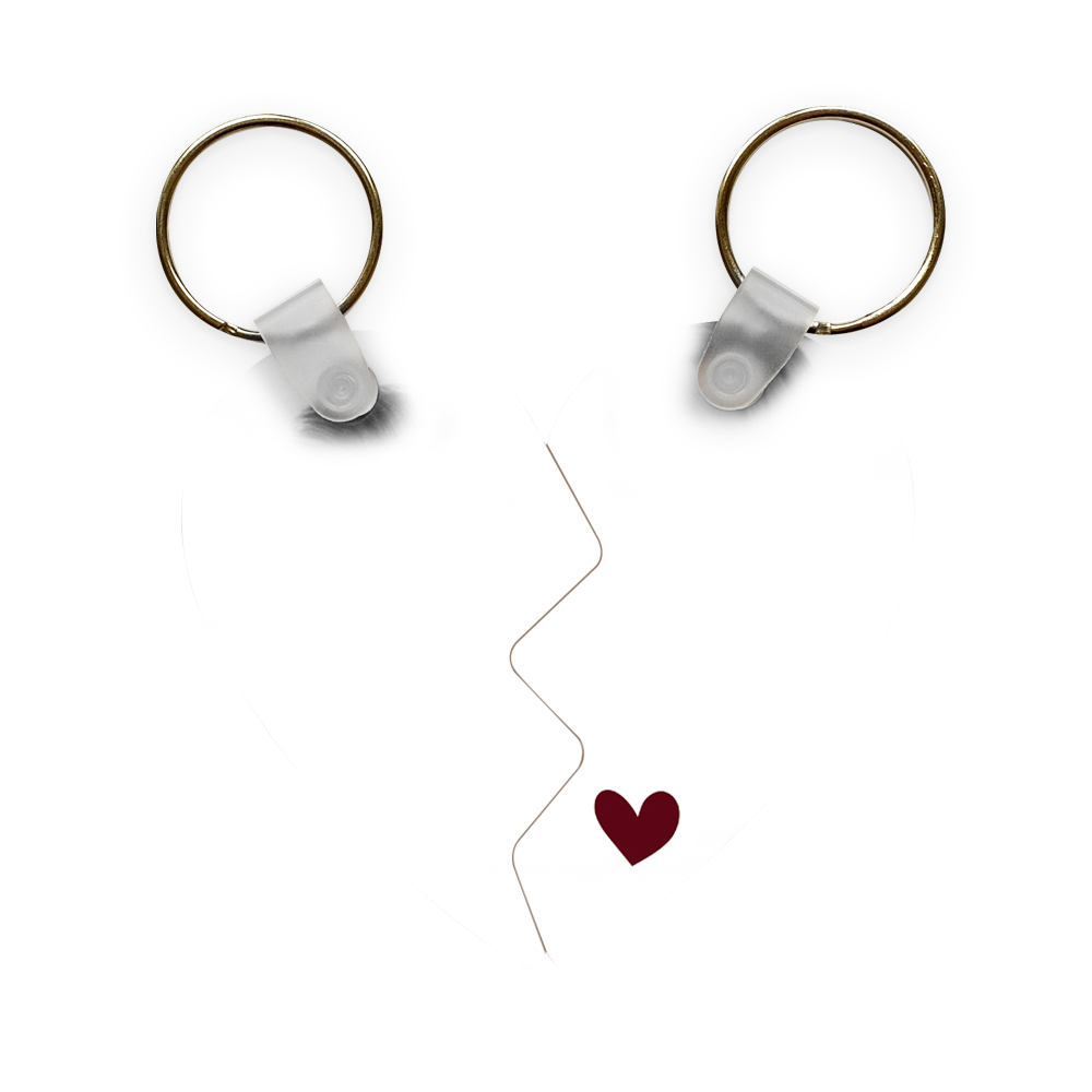 Two Piece Heart Keychain